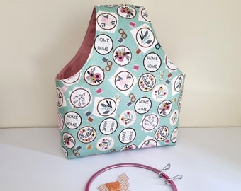 Patrón de costura completo en PDF para bolsa de hilo, proyecto fácil de tejer, bolsa de ganchillo, bolsa para manualidades, estuche de costura, bordado y proyectos DIY