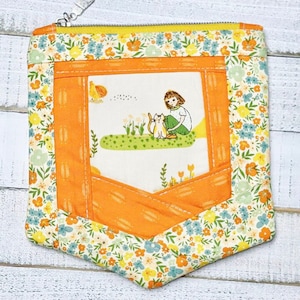 FPP Pouch PDF Sewing Pattern with Instructional Video, Foundation paper pieced, DIY Quilted Zip Pouch Pattern, Zipper bag, Sewing Tutorial