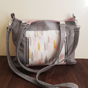 Jayne Bag PDF Bag Sewing Pattern, tote pattern, everyday bag, handbag, bag sewing tutorial, cross body bag pattern, shoulder bag, market bag