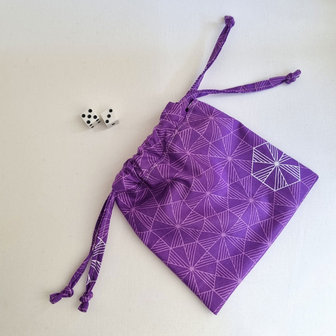 Dice Bag PDF Sewing Pattern 3 Sizes, Lined and Unlined Options, Sewing Tutorial, Dice Pouch
