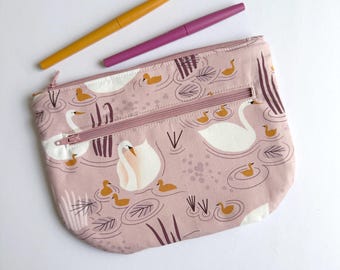 Birdie Zipper Pouch PDF Sewing Pattern, Video Tutorial (Digital Download)