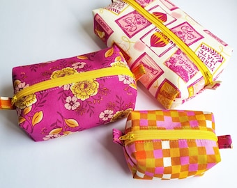 Boxy Zipper Pouch Sewing Pattern, Beginner Friendly (PDF Pattern)