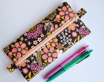 3 Sizes Zipper Pencil Pouch PDF Sewing Pattern, Cute Beginner Pouch Sewing Pattern, Beginner friendly, Flat Case Tutorial, Pencil Case
