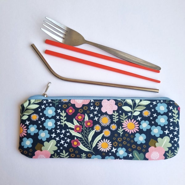 Cutlery Pouch PDF Sewing Pattern, Cute Beginner Pouch Sewing Pattern, Beginner friendly, Tutorial, DIY Pencil Case, Easy to sew, pencil case