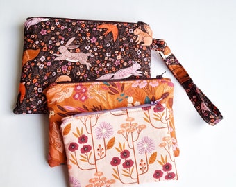 Easy Pouch PDF Sewing Pattern, cosmetic pouch, pencil pouch, Sewing Pouch, 3 sizes, beginner friendly, Flat pouch, zipper bag, coin pouch