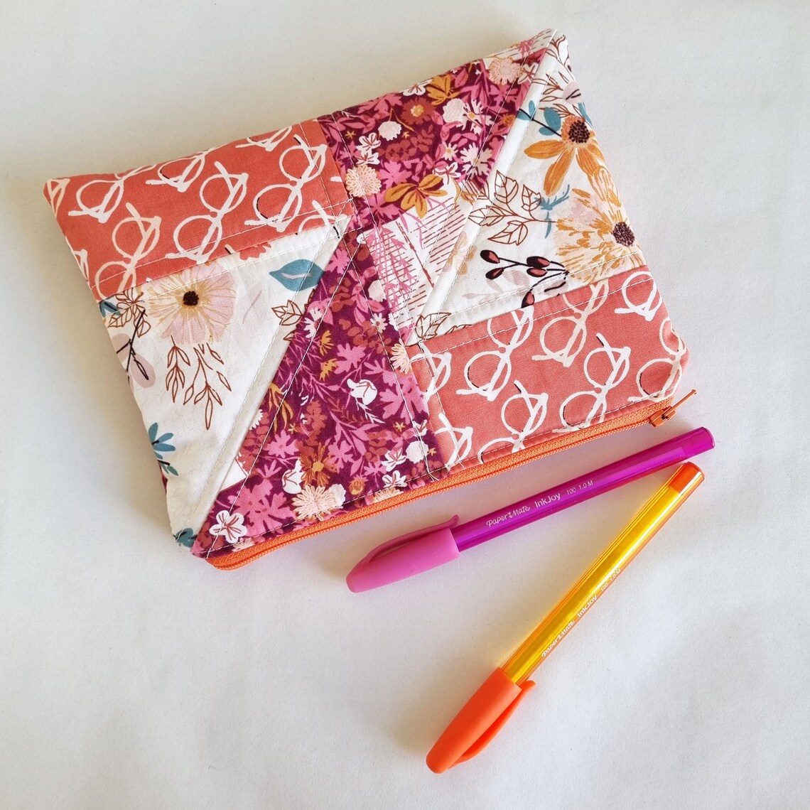 Quilted Pouch Sewing Pattern, SVG File, Sew Along Video (PDF Pattern ...