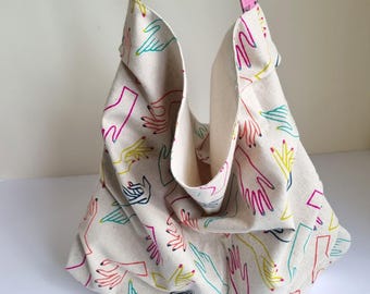 Slouchy Beach Bag PDF Sewing Pattern, Pleated Crossbody Bag