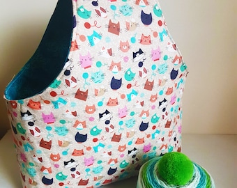Project Bag PDF Sewing Pattern, Yarn knitting project, Crochet, Craft tote, Easy Sewing caddy, DIY project