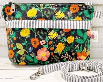 Bolsa com zíper e bolsa com bolso Padrão de costura em PDF com arquivo SVG, instruções de costura, padrão de bolsa, bolsa de cosméticos DIY para iniciantes