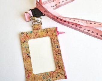 Cork ID Pouch PDF Sewing Pattern includes SVG file, Pouch pattern, cork bag, cork pouch, zip pouch, Lanyard pouch