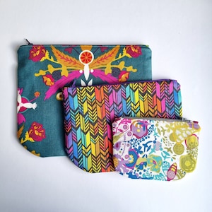 Basic Flat Pouch PDF Sewing Pattern, cosmetic pouch, Sewing Pouch pattern, 3 sizes, beginner friendly, zipper pouch, coin pouch