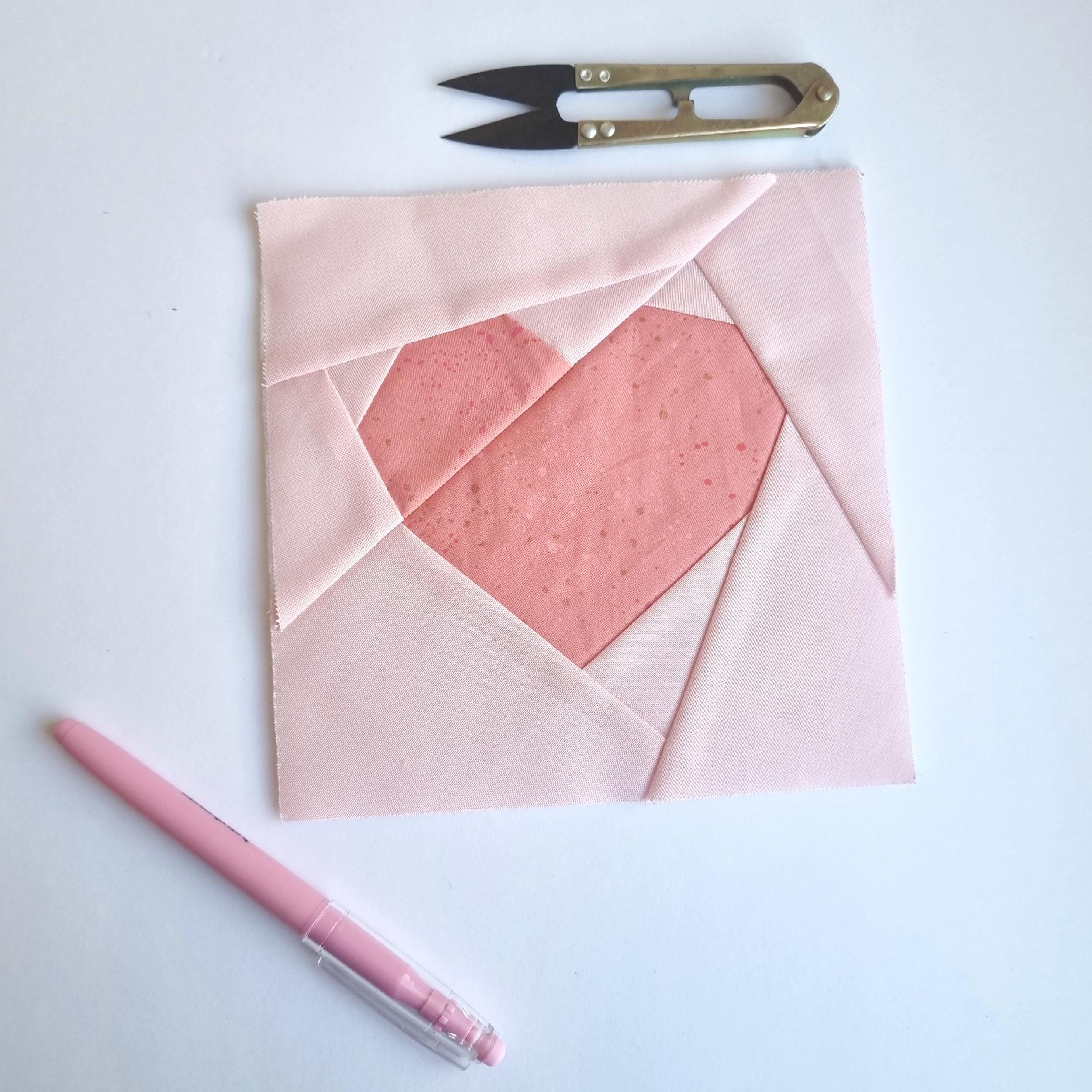 Heart Quilt Block: Foundation Paper Piecing Pattern (PDF Pattern) - Etsy