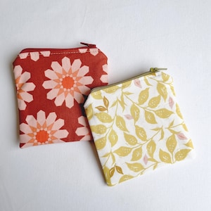 Patron de couture PDF Easy Coin Pouch, porte-monnaie, projet de couture facile, couture rapide, compatible avec les gros quartiers, pochette zippée.