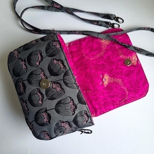 Video de costura en PDF para bolso bandolera, bolso de hombro para dama, tutorial de bolso para adolescentes, bolso de noche, bandolera minimalista, bolsillo con cremallera, bolsillo para teléfono