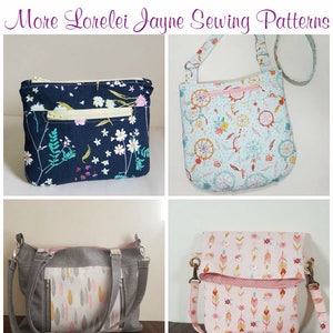 May include: Four different fabric bags with various patterns and colors. The bags are all different sizes and styles. The bags are all made of fabric and have a zipper closure. The bags are all handmade and unique.