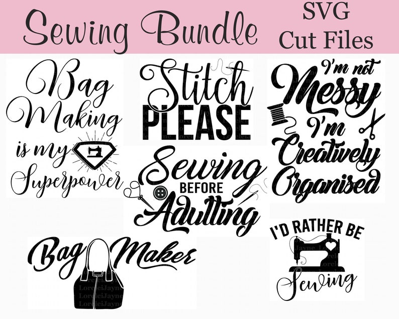 Download Sewing SVG Bundle SVG cut file 6 designs sewing quotes | Etsy
