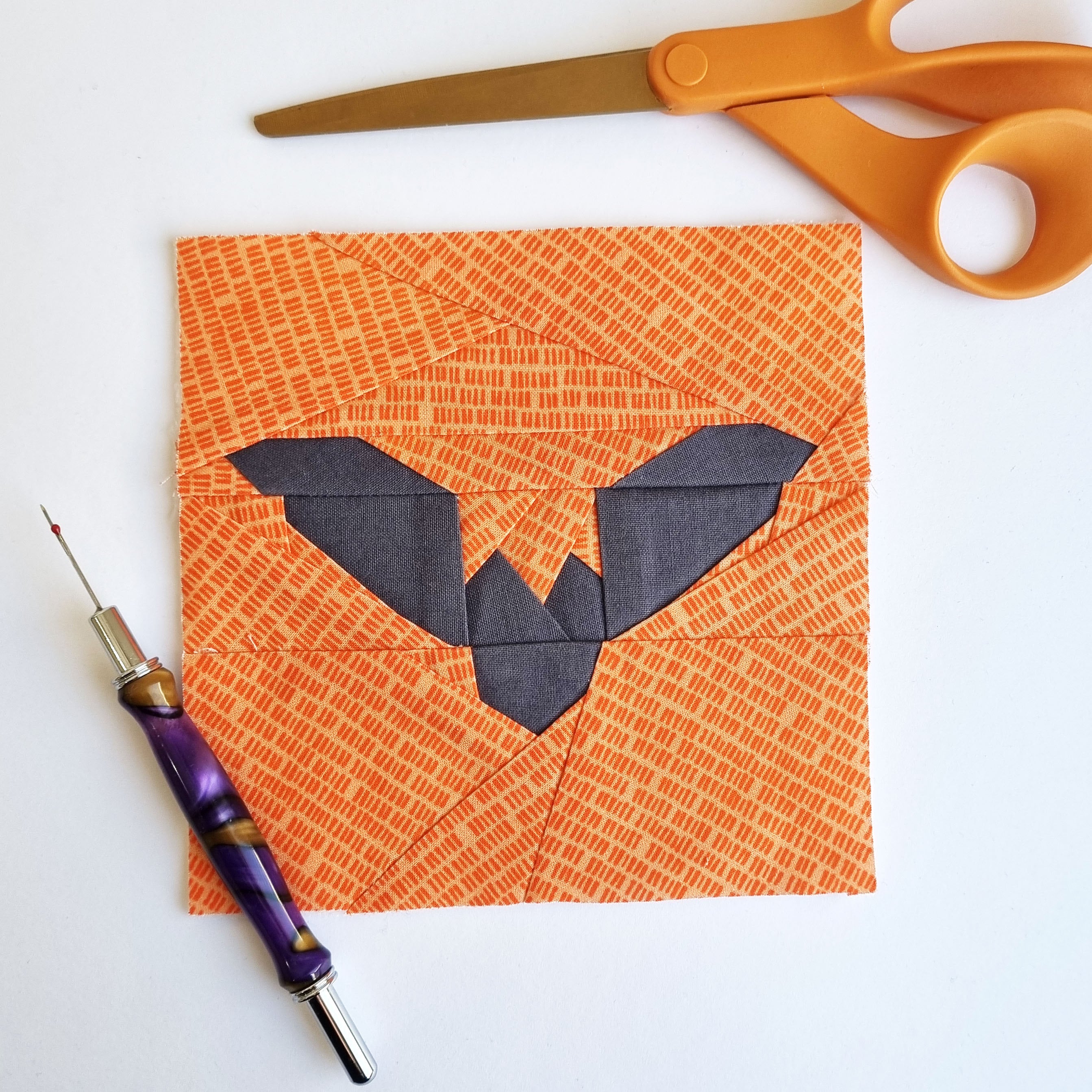 Bat Quilt Block: Foundation Paper Piecing Pattern (PDF Download) - Etsy