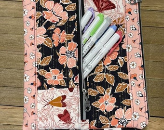 Pretty Zipper Pouch PDF Sewing Pattern, journal pouch, pencil case with sew along video, Pencil Pouch, Journal Pouch 2 sizes included