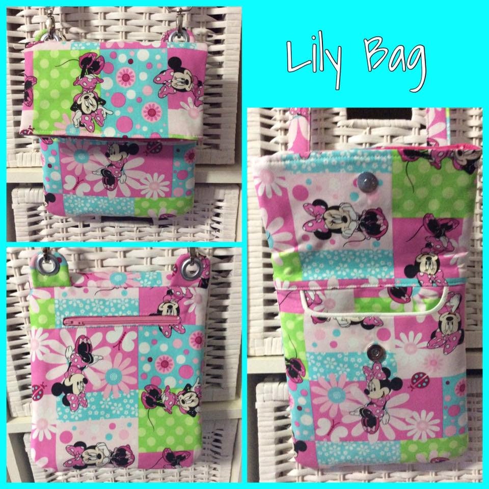 Lily Cross Body Bag PDF Sewing Pattern - Tote Bag, Fold Over Bag ...