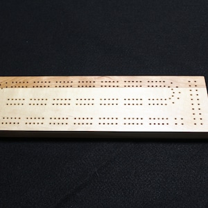 Maple and Cherry 2 track cribbage board