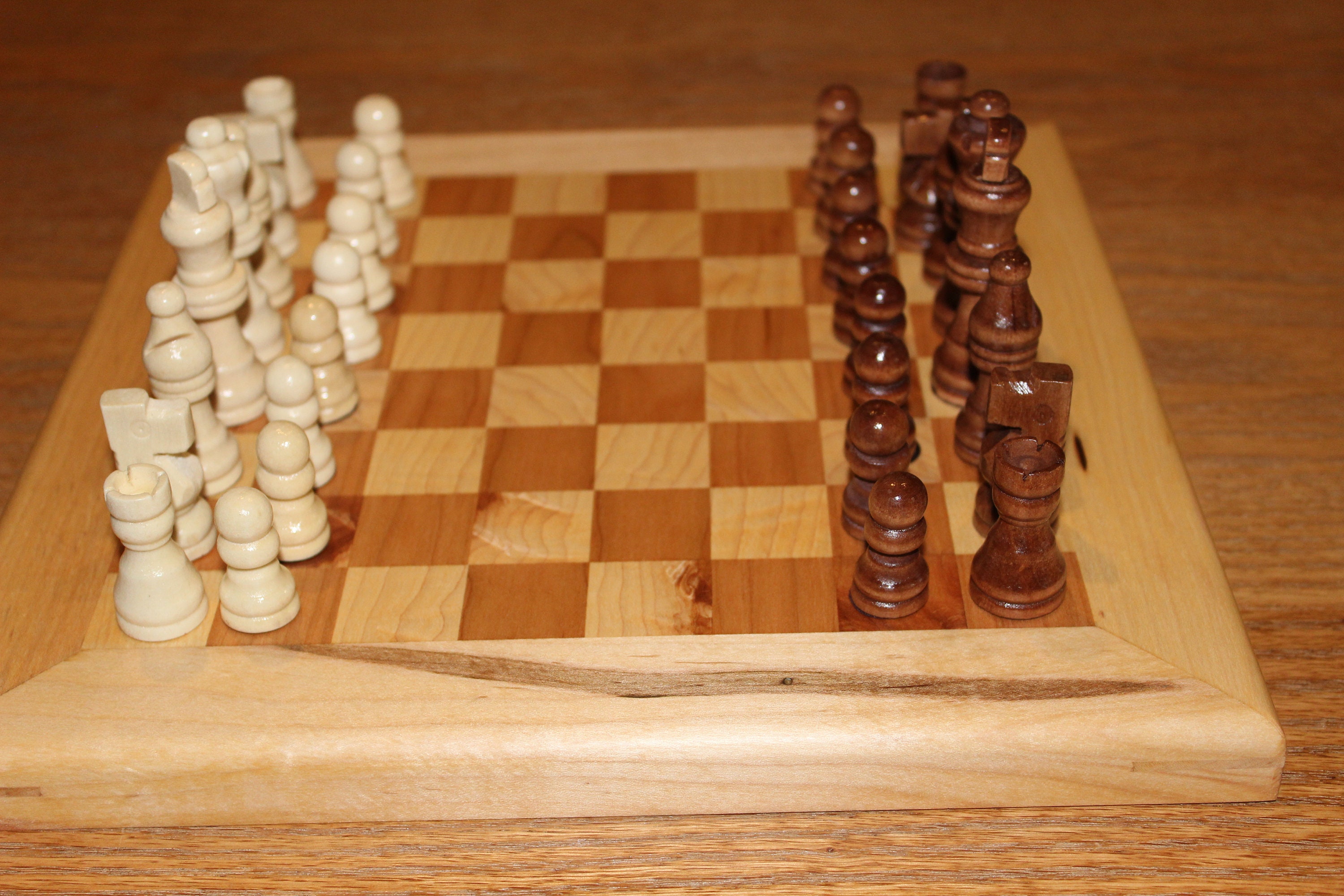 Sycamore & Mahogany Classic Chess Board - 1.75 Squares - The Chess Store