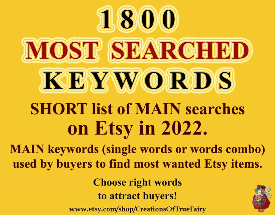 Most Searched Etsy Keywords for Seo 2022 Search Optimization Etsy
