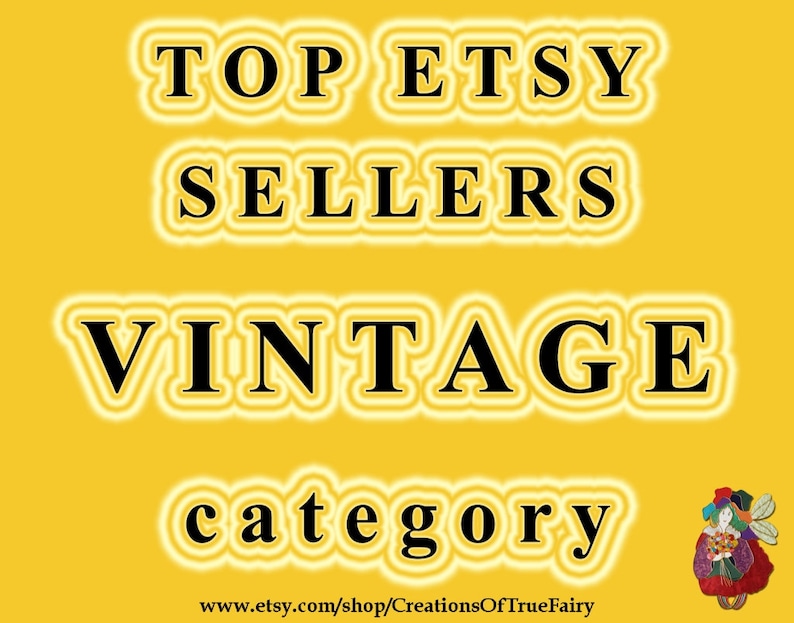 Top Etsy sellers VINTAGE category Top selling vintage shops Etsy