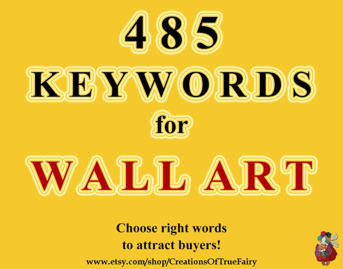 Keywords for WALL ART Keywords List Search Optimization Seo Etsy UK