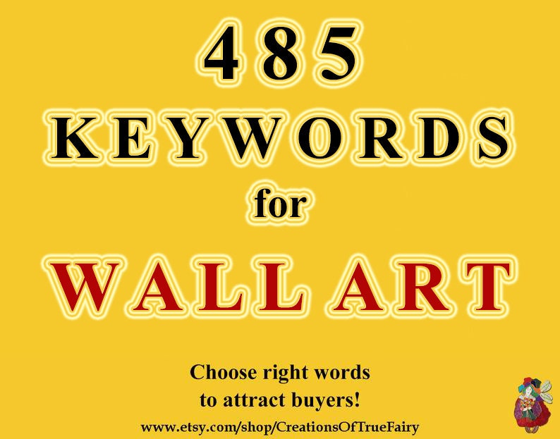 Keywords for WALL ART Keywords List Search Optimization Seo Etsy UK