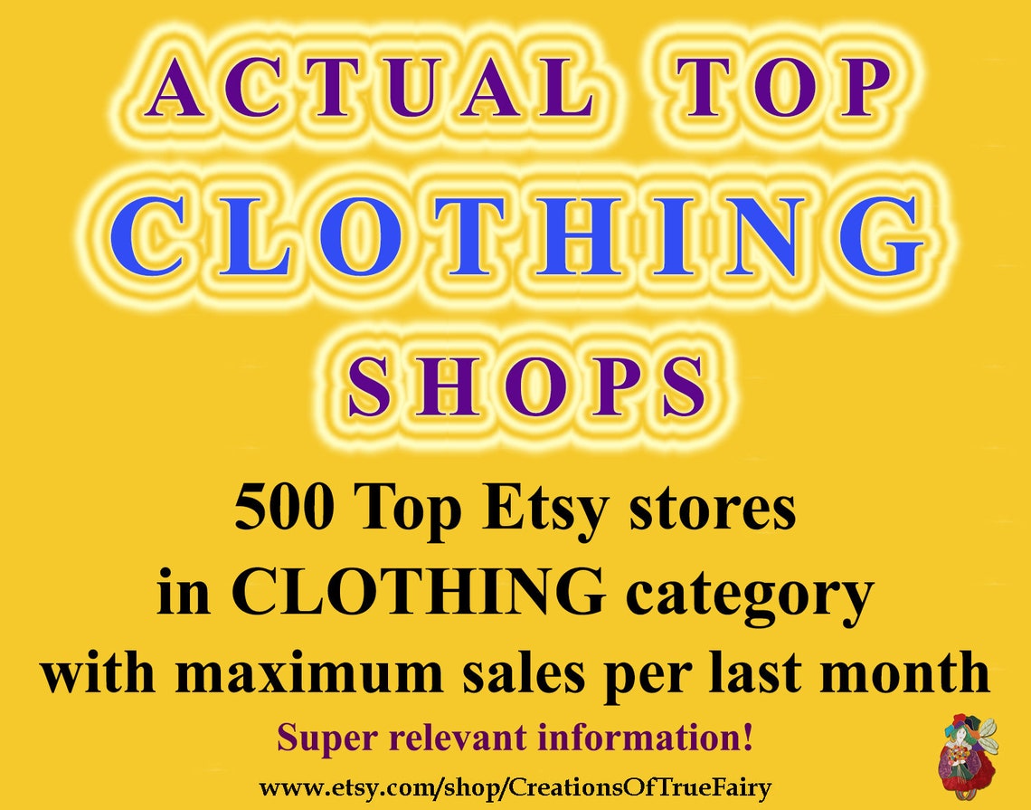 Top selling CLOTHING shops Popular right now stores most sold Etsy