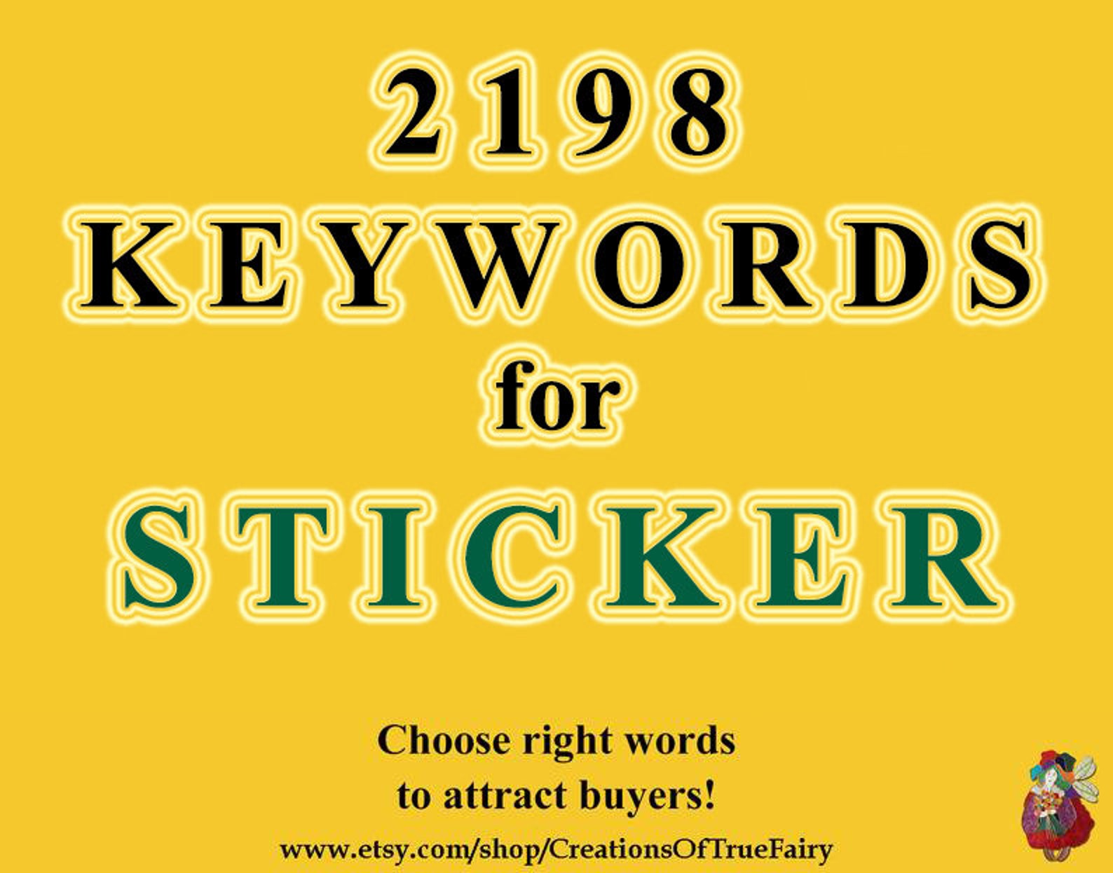 Keywords for STICKERS top search keyword Sticker seo most Etsy