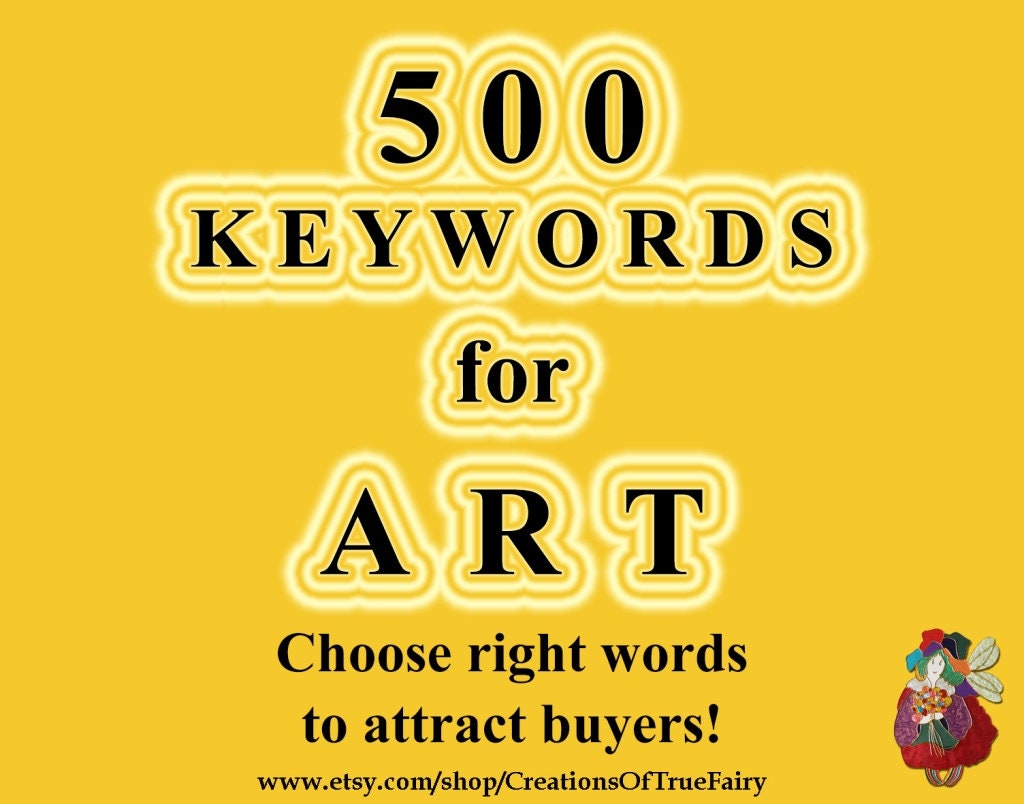500 Art keywords Top etsy keywords Search optimization Tagging Etsy