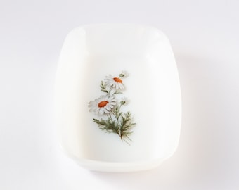 Beau plat oval rose avec fleurs ARCOPAL - Arts de la table