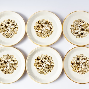 VINTAGE Kiln Craft Ironstone Tableware side plates, English pottery bread dish, Bramble dessert dish, Staffordshire England. See DESCRIPTION