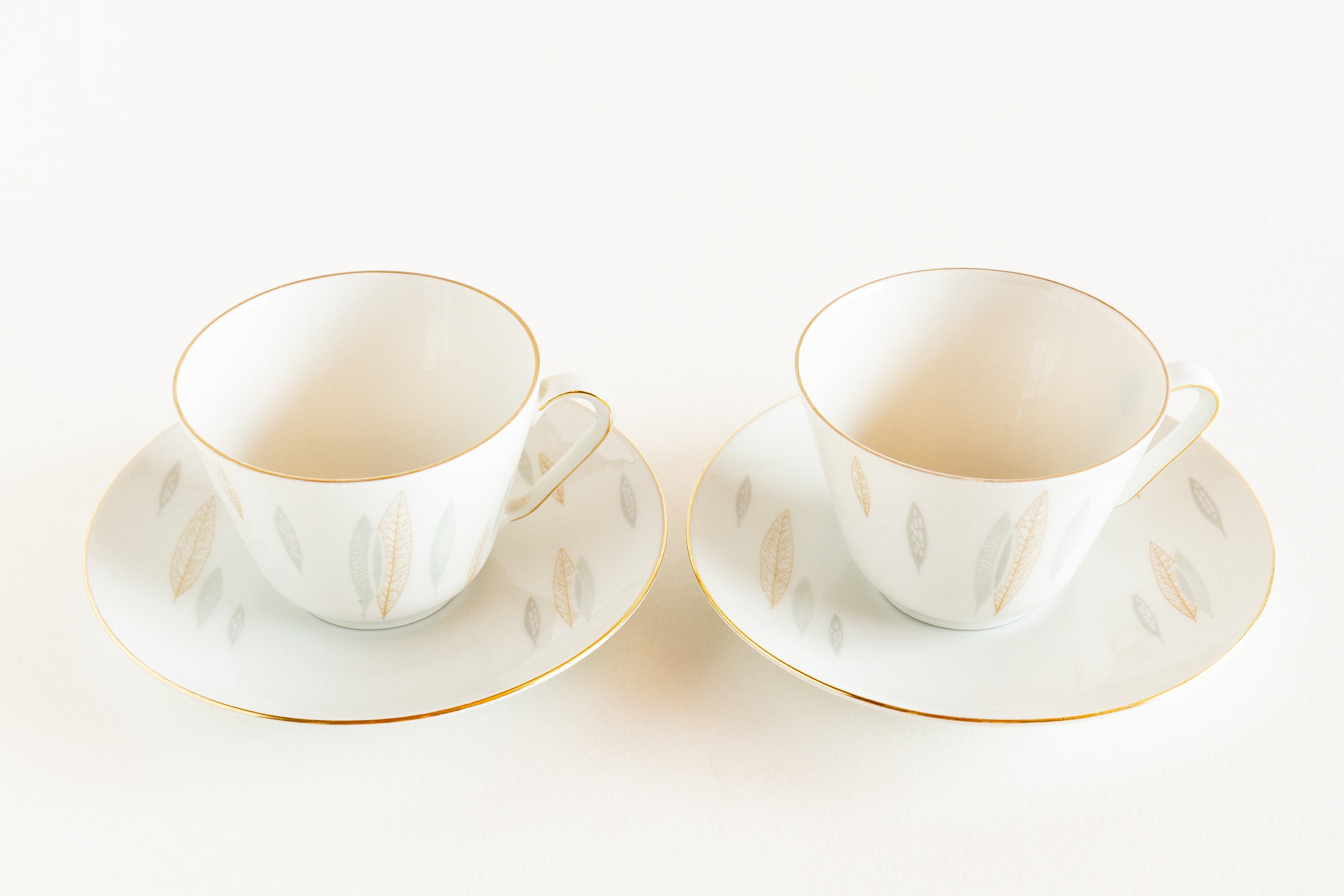 Two Schumann Arzberg Porcelain Cups and Saucers Mid-century - Etsy