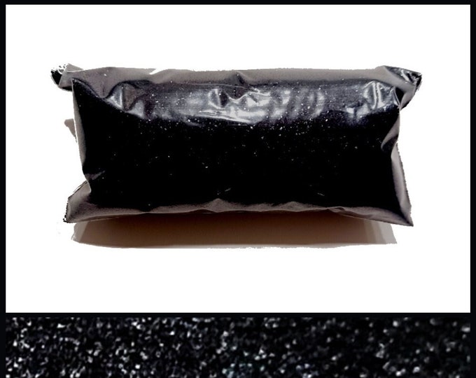 Black Glitter, Fine .015" Intense Black Solvent Resistant Polyester Nail Polish, Tumbler, Lips, Eyeshadow, Wedding, Shoe & Boot Bulk Glitter