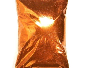 Bright Orange Glitter, Solvent UV Resistant Poly, Very Fine .008", Fine .015", Chunky .025", Professional Bulk Glitter, 1 lb / 454g Package