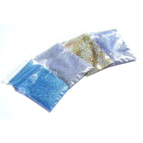 25 Off Holographic Glitter Holo Sampler Set 1 Solvent Resistant Polyester Glitter Nail Art Glitter Nail Polish Makeup Lip Gloss Glit