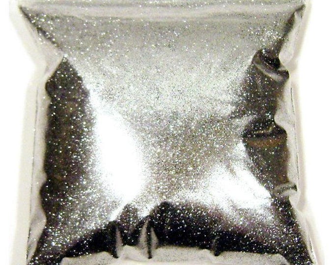 Chrome Silver Glitter .008" Very Fine Solvent Resistant for Nail Polish, Candles, Geode Art, Tumblers and More - 9oz / 266ml