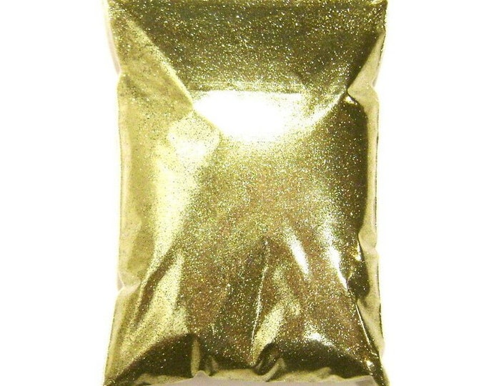 Bright Gold Glitter, Solvent Resistant Polyester .004", .008", .015" or .025" Extra Fine to Chunky, Pro Bulk Glitter - 1 lb / 454g Package