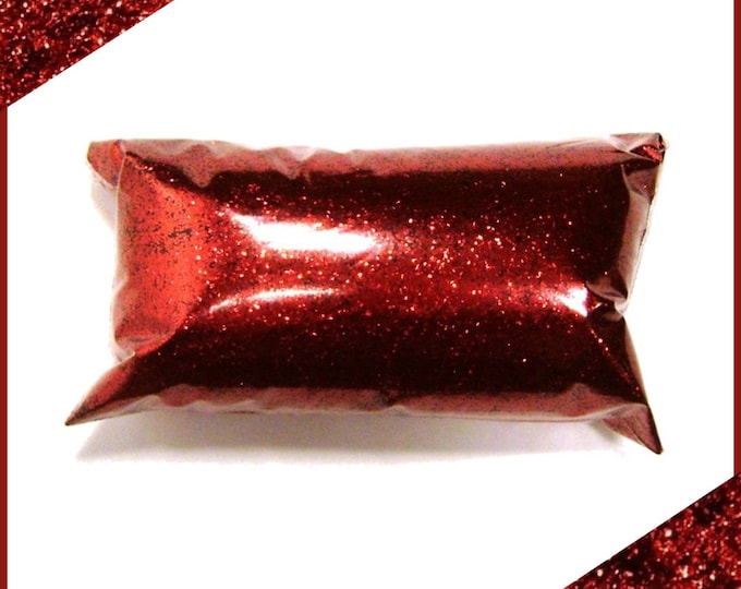 Royal Red Glitter .015" Fine Bulk Solvent Resistant for Lip Gloss, Nail Polish, Eyeshadow, Tumblers, Shoes, Fabric - 6oz / 177ml