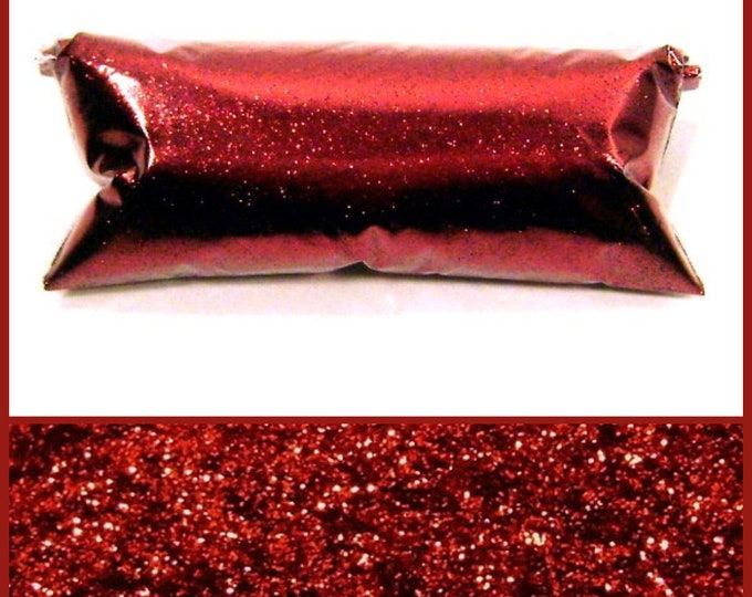 Royal Red Glitter, Very Fine .008", Solvent Resistant Polyester Loose Glitter, Nail Polish, Makeup, Cosmetics, Sneaker and Shoe Glitter