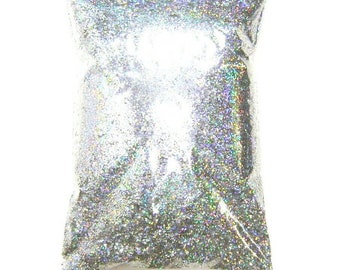 Silver Jewels Holographic Glitter, Solvent Resistant Polyester - .008", .015" or .025" Fine to Chunky Holo Bulk Glitter, 1 lb / 454g Package