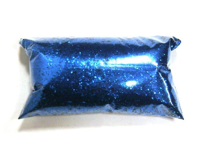 Chunky Electric Blue Glitter .025" Poly, Lip Gloss, Cosmetics, Nail Polish, Epoxy Safe, Body, Face, Bulk Tumbler Glitter 6oz / 177ml Package