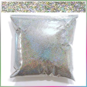 Silver Jewels Holographic Glitter – Ultra Fine .008&quot;, Solvent Resistant, Iridescent Rainbow Sparkle – 11oz / 325ml for Tumblers and More