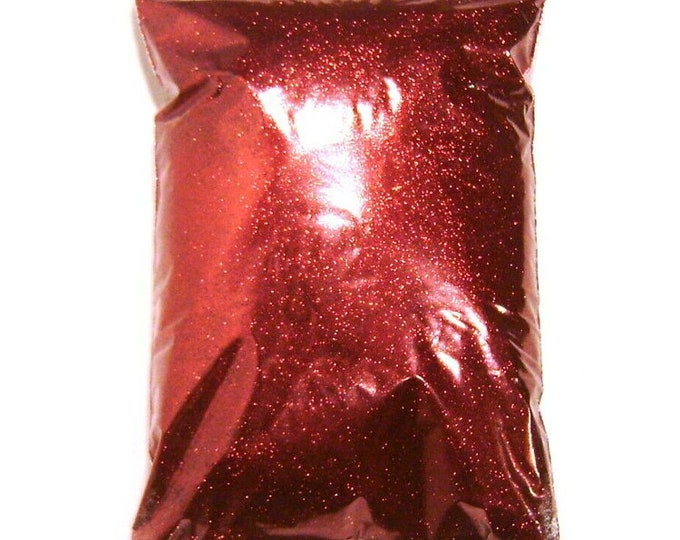 Royal Red Glitter, Solvent & UV Resistant Poly, Very Fine .008", Fine .015" or Chunky .025", Professional Bulk Glitter, 1 lb / 454g Package