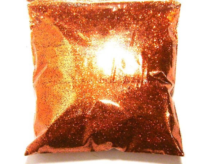 Bright Orange Glitter, Solvent Resistant, Fine  .015" Hex, Poly Bulk Tumbler Glitter, Lip Gloss, Resin Art, Epoxy Safe - 9oz / 266ml Package