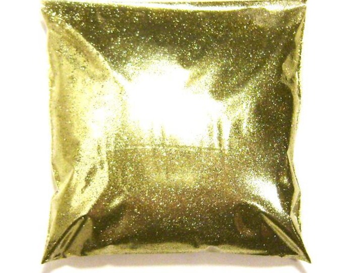 Bright Gold Glitter, .008" Fine Cut, Solvent Resistant Polyester Glitter, Nail Polish, Resin Art, Candles, Body Glitter, 9oz / 266ml Package