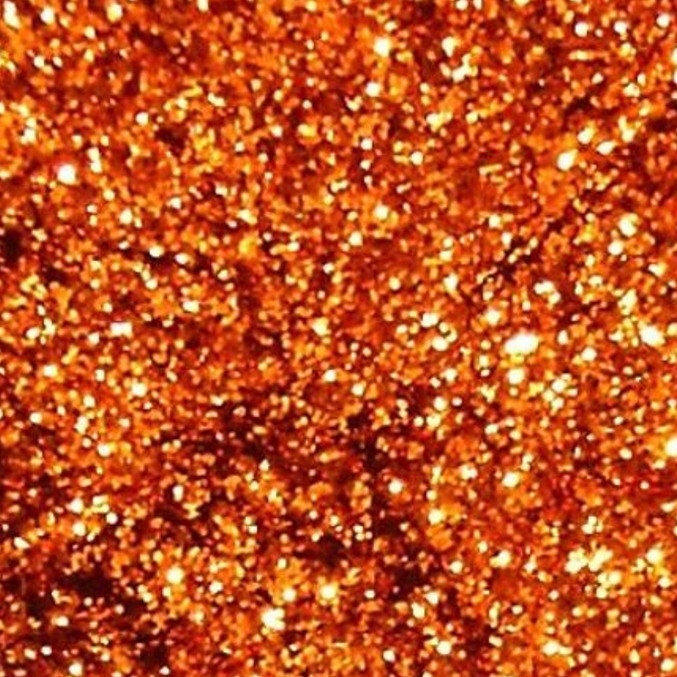 Bright Orange Glitter, Solvent UV Resistant Poly, Very Fine .008