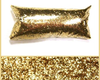 Chunky Glitter Golden Sand (Dark Gold) .025" Solvent Resistant Poly Loose Glitter Nail Polish, Jars, Eyeshadow, Body & Face, Tumbler Glitter